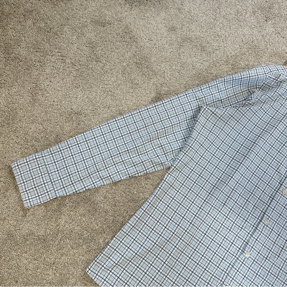 Mizzen+Main Men’s Performance Lightweight Leeward Dress Shirt Longsleeve Blue L - Picture 5 of 16